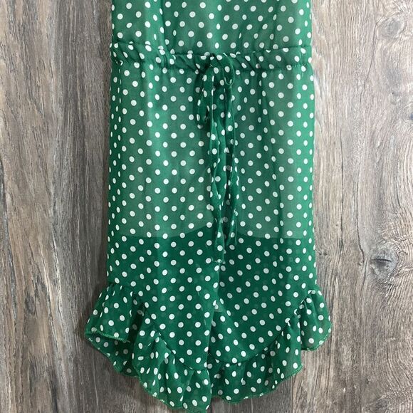 18M Chiffon Green Polka Dot Jumpsuit - Picture 5 of 5
